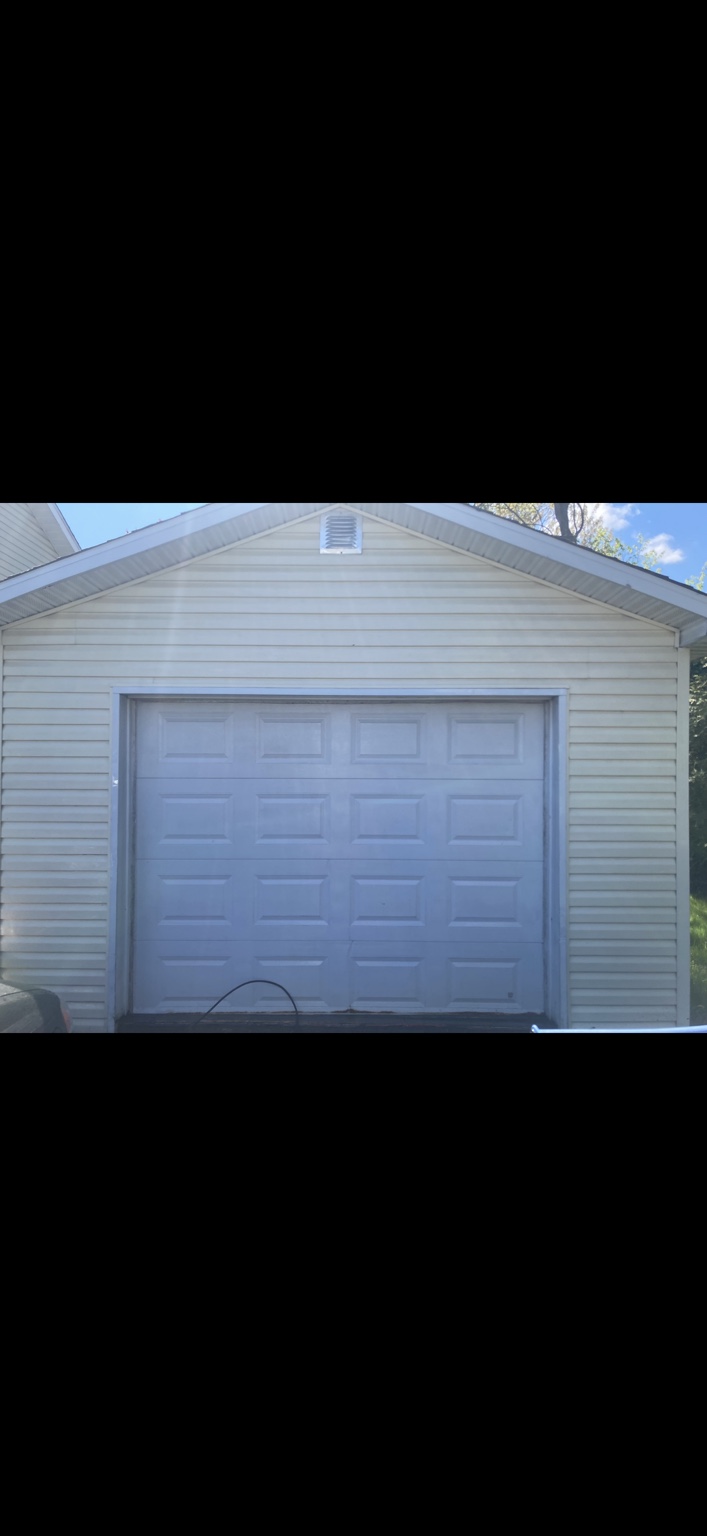 Façade de garage après intervention